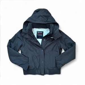 Hollister Vintage Y2K Preppy All- Weather Gray Nylon Jacket Size M/L Gorpcore